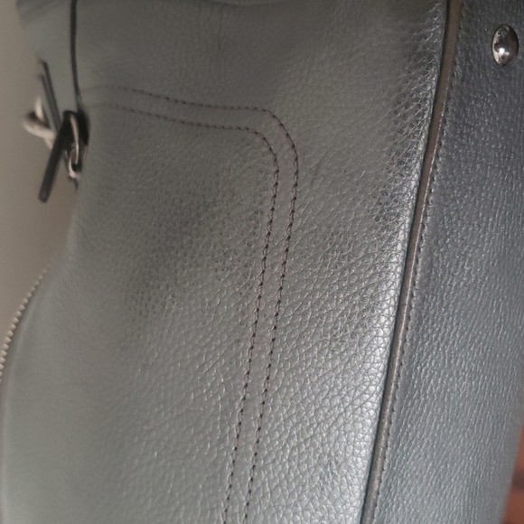 COACH Carryall Penelope F16531 Silver Leather Tote - Picture 12 of 16